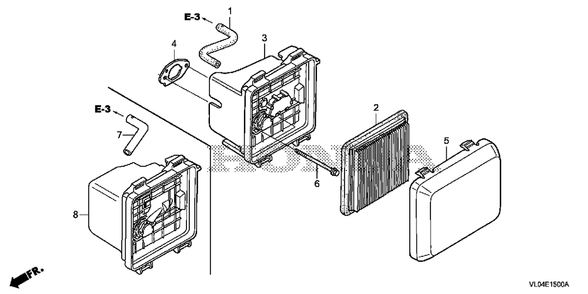 Part Location Diagram of 15721-Z8B-900 Honda Tube, Breather