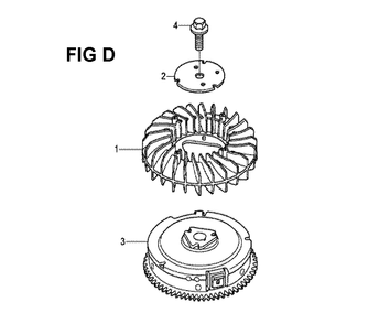 Fig-1 Diagram and Parts List for GXV530 U4-1070150 Honda Engine