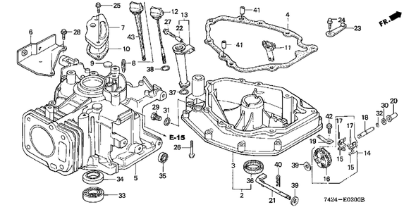 Part Location Diagram of 12100-ZE6-030 Honda Cylinder