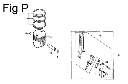 Fig-16 Diagram and Parts List for G100 Type MR Honda Engine