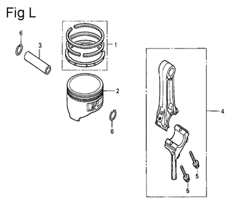 Fig-12 Diagram and Parts List for GS190A Type QBE Honda Engine
