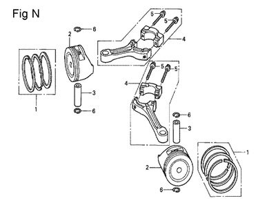 Fig-14 Diagram and Parts List for GCV530 Type DXA Honda Engine