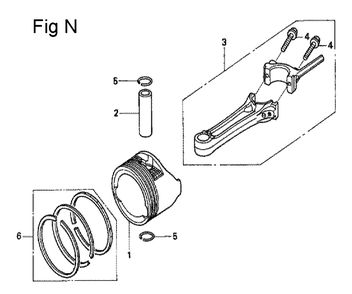 Fig-14 Diagram and Parts List for GCV160A Type E5A4 Honda Engine