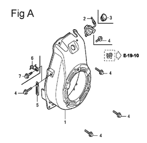 Fig-1 Diagram and Parts List for GX100U Type VEA Honda Engine