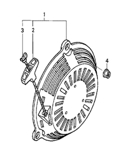 Fig-0 Diagram and Parts List for GS190A Type VXE9 Honda Engine