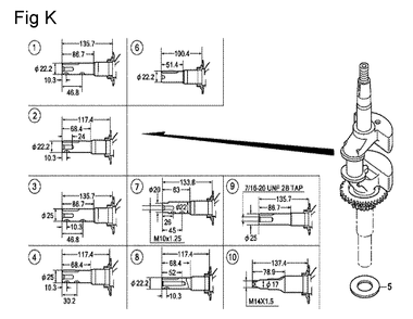 Fig-11 Diagram and Parts List for GCV160A Type N1A Honda Engine