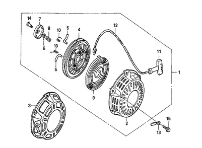 Fig-0 Diagram and Parts List for GX160U1 Type QH2 Honda Engine