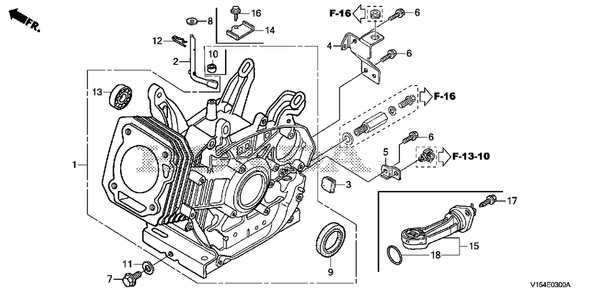 Cylinder Diagram and Parts List for HSM1336IK2 (Type  ATDR)(SBCJ-5500001 - 5509999) Honda Snow Blower