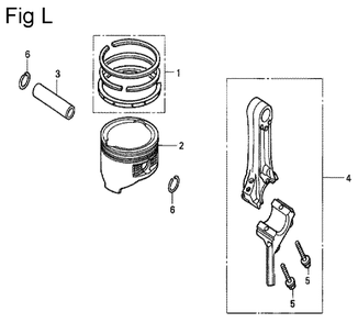 Fig-12 Diagram and Parts List for GC135 Type SHE2 Honda Engine