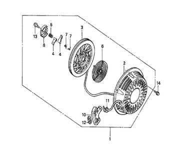 Fig-0 Diagram and Parts List for GX270 Type QSC Honda Engine