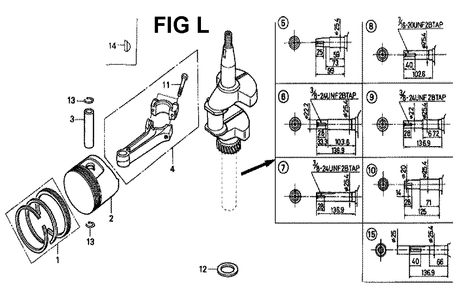 Fig-7 Diagram and Parts List for GXV160K1 Type SFL Honda Engine