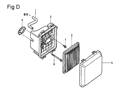 Fig-4 Diagram and Parts List for GCV190A Type N1A Honda Engine