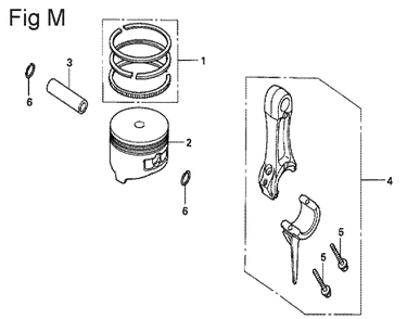 Fig-13 Diagram and Parts List for GX100U Type QA2 Honda Engine