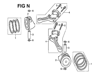 Fig-4 Diagram and Parts List for GXV530 Type SXE2 Honda Engine