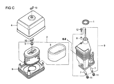 Fig-13 Diagram and Parts List for GX160U1 Type QCL Honda Engine