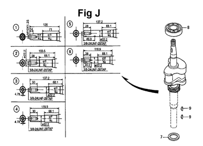Fig-6 Diagram and Parts List for GXV140 Type N1S Honda Engine
