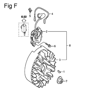 Fig-6 Diagram and Parts List for GC190LA Type QHC Honda Engine
