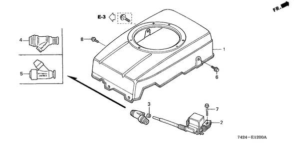 Fan Cover Diagram and Parts List for HP400K3 (Type  BA/C)(NAA-2800448 - 9999999) Honda Lawn Tractor Accessories