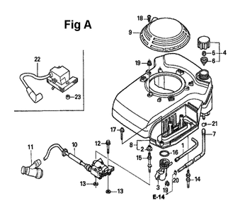 Fig-3 Diagram and Parts List for GXV160A1 Type T1AH Honda Engine