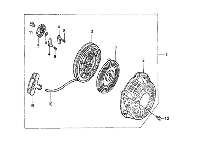 Fig-0 Diagram and Parts List for GX120K1 (HX26)(43-9099999) Honda Engine