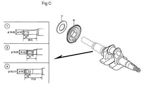 Fig-3 Diagram and Parts List for GC160LA Type QHA Honda Engine