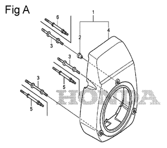 Fig-1 Diagram and Parts List for GS190A Type QBA Honda Engine