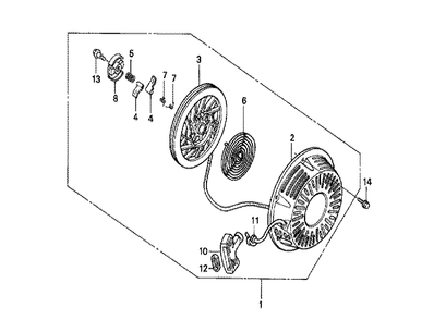 Fig-0 Diagram and Parts List for GX270 Type HAPA Honda Engine