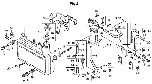 Fig-10 Diagram and Parts List for GC160A Type PHA Honda Engine