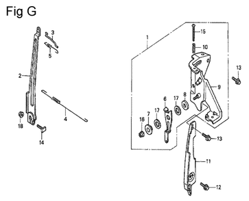 Fig-7 Diagram and Parts List for GC135 Type VXP4 Honda Engine
