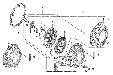 Fig-0 Diagram and Parts List for GX200 Type QTP Honda Engine