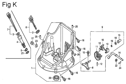 Fig-11 Diagram and Parts List for GSV190A Type N1G7 Honda Engine