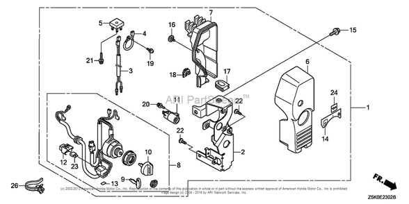 Control Box (3) Diagram and Parts List for GX270UT2 (typeQZHW)(GCBGT-1000001) Honda Engine