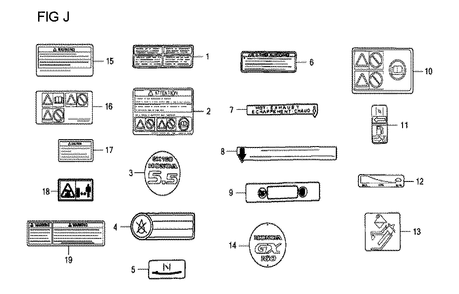 Fig-12 Diagram and Parts List for GX160U1 Type QCL Honda Engine