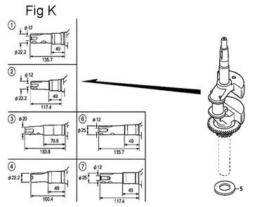 Fig-11 Diagram and Parts List for GSV190A Type N1R Honda Engine