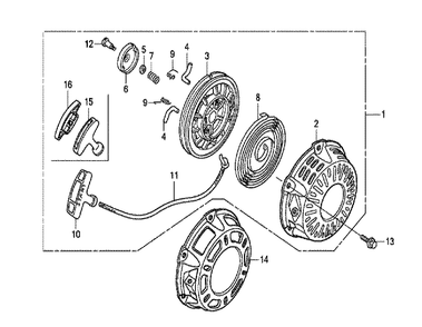 Fig-0 Diagram and Parts List for GX160UT1 Type VSD Honda Engine