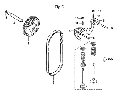 Fig-4 Diagram and Parts List for GC160A Type QEA Honda Engine