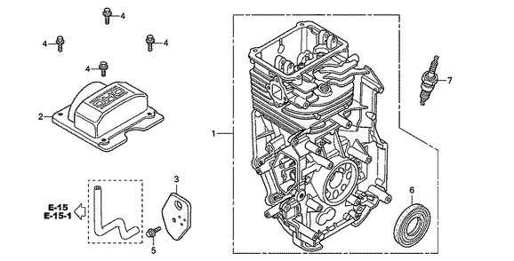 Fig-0 Diagram and Parts List for GC190A Type MHA2 Honda Engine