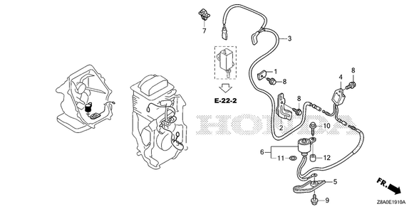 Oil Alert - Oil Level Switch Diagram and Parts List for GC160LAX (Type MHAB)(GCAHA-6025169-9999999) Honda Engine