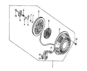 Fig-0 Diagram and Parts List for GX270 Type WMT8A Honda Engine
