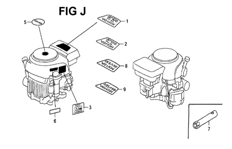 Fig-7 Diagram and Parts List for GXV530 Type UXE3 Honda Engine