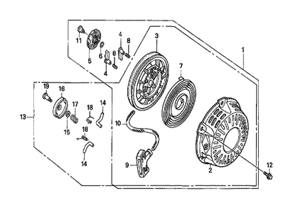 Fig-0 Diagram and Parts List for GX160H1 Type SD Honda Engine