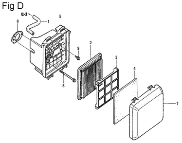 Fig-4 Diagram and Parts List for GSV190A Type S3TE Honda Engine