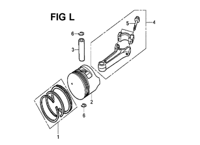 Fig-6 Diagram and Parts List for GXV160UH2 Type SFL Honda Engine
