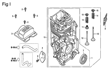 Fig-9 Diagram and Parts List for GC160 Type VHE Honda Engine