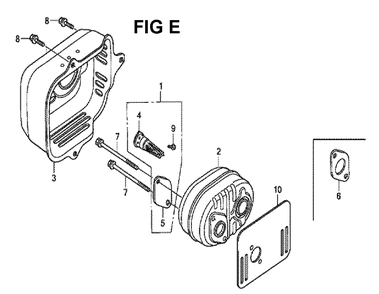 Fig-5 Diagram and Parts List for GCV190LA Type G5B Honda Engine