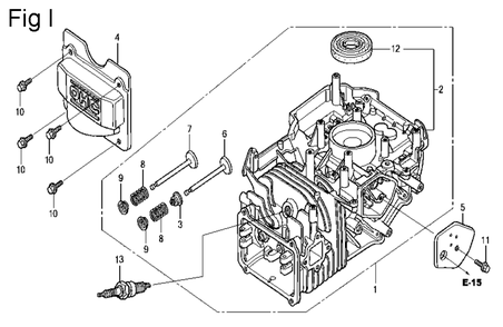 Fig-9 Diagram and Parts List for GCV160LA Type N7A1 Honda Engine