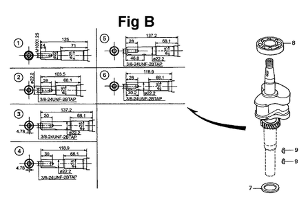 Fig-8 Diagram and Parts List for GXV140 Type A1 Honda Engine