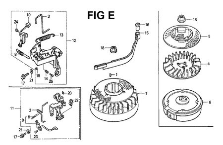 Fig-12 Diagram and Parts List for GXV140 Type A2 Honda Engine