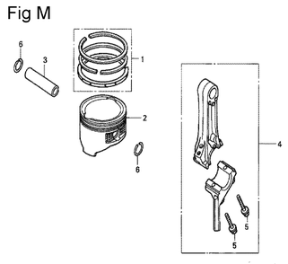 Fig-13 Diagram and Parts List for GC135 Type QHP7 Honda Engine