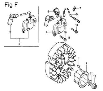 Fig-6 Diagram and Parts List for GX100U Type QE Honda Engine